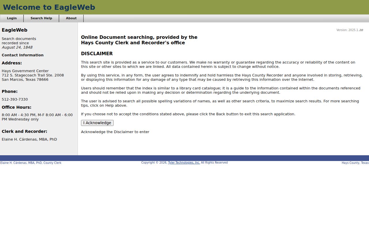 Kyle street directory Hays County deed index public search