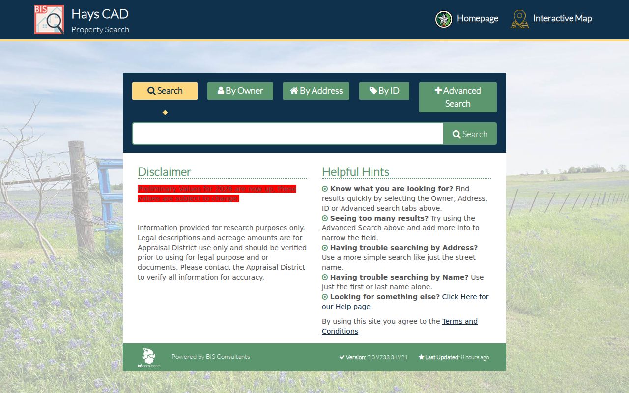 Kyle residents directory Hays CAD property search